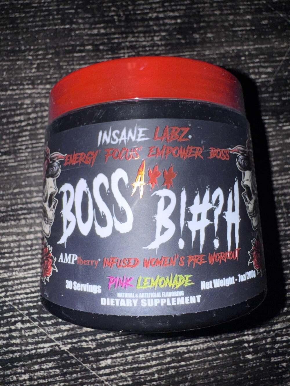 Insane Labz Boss A** B!#?h Women's Pre Workout Pink Lemonade 6.6 oz 30 Servings